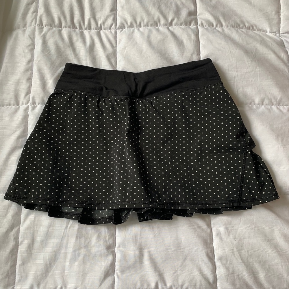 Lululemon Pace Setter Skirt chevron dot black